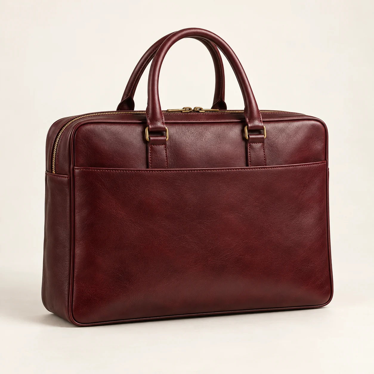 Oxblood Cavendish Leather Briefcase